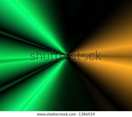 Green and gold abstract