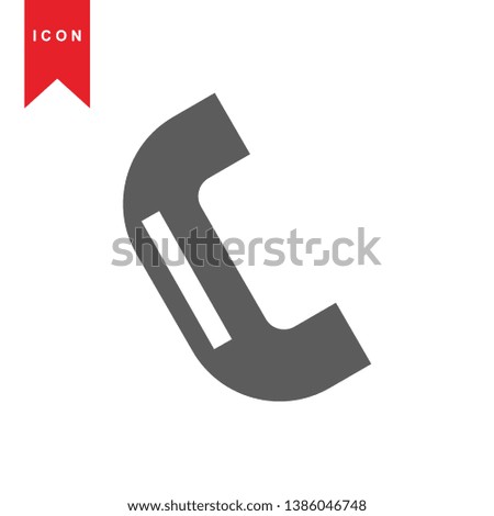 Phone icon, vector illustration. Flat design style - Vector
