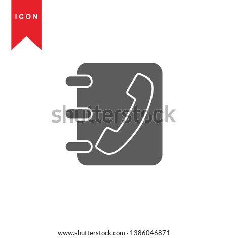 Phone icon, vector illustration. Flat design style - Vector