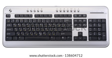 computer keyboard isolated on a white background