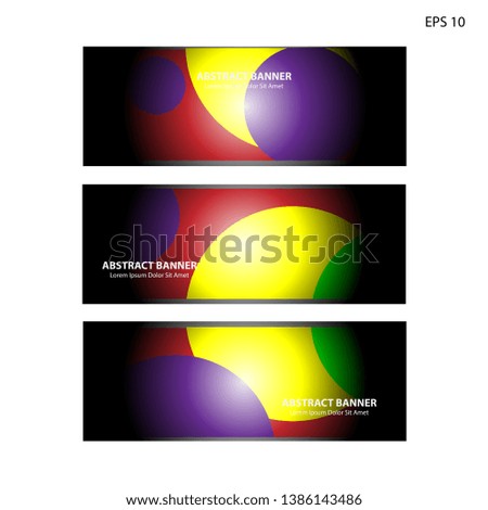 Abstract colorful circles background. Colorful smooth banner template - Vector