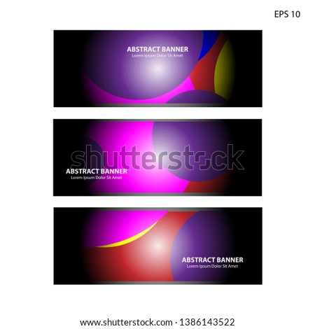 Abstract colorful circles background. Colorful smooth banner template - Vector