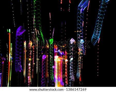 Beautiful and colorful light painting background with blurred effect.  