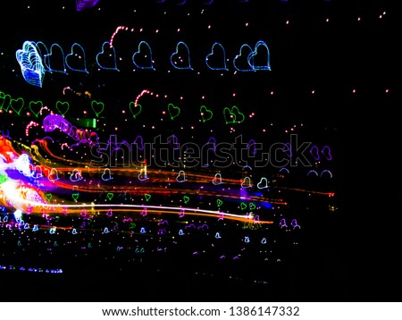 Beautiful and colorful light painting background with blurred effect.  