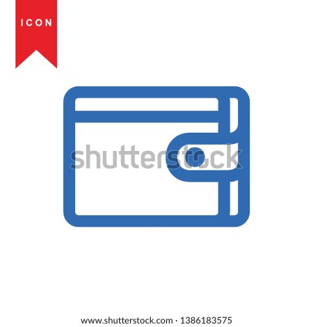 wallet icon vector illustration. - Vector