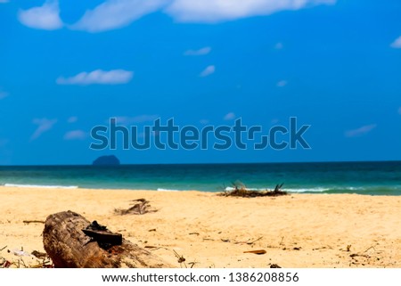 Seascape and beautiful summer beach.