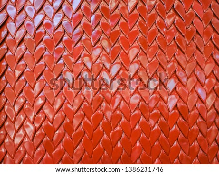 Red Heart Pattern Wall Tile