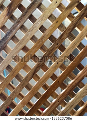The grid wood background / Wooden cross of grid for fence or Partition pattern