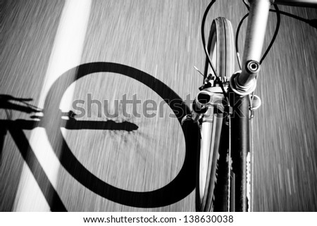  Breakdow - Bicycle on Road  Black And White Photography