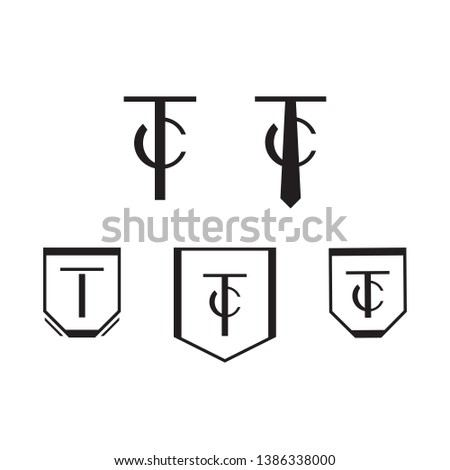 T, TC logo, monogram, vector