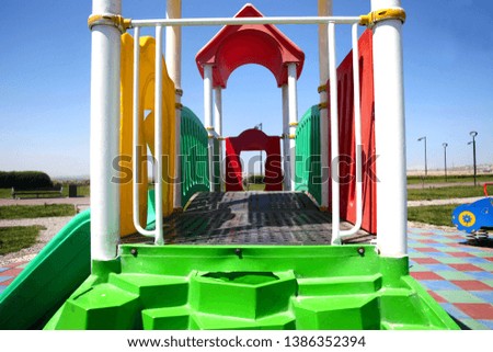 Colorfull children's playground on the open air