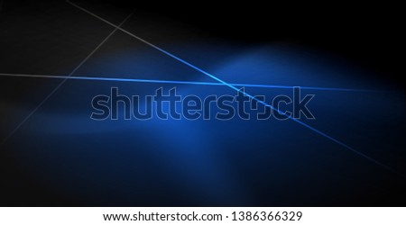 Neon color abstract lines on black