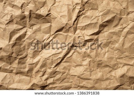 background of brown wrapped crumpled paper