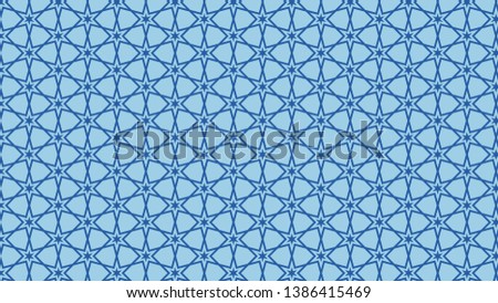 Blue Star Background Pattern Vector Graphic