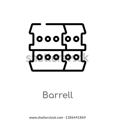 barrell vector line icon. Simple element illustration. barrell outline icon from farming and gardening concept. Can be used for web and mobile