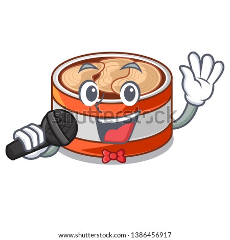 Singing canned tuna in the cartoon shape