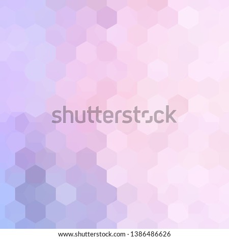 Abstract background consisting of pink, white hexagons. Geometric design for business presentations or web template banner flyer. Vector illustration