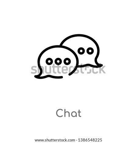 outline сhat vector icon. isolated black simple line element illustration from content concept. editable vector stroke сhat icon on white background