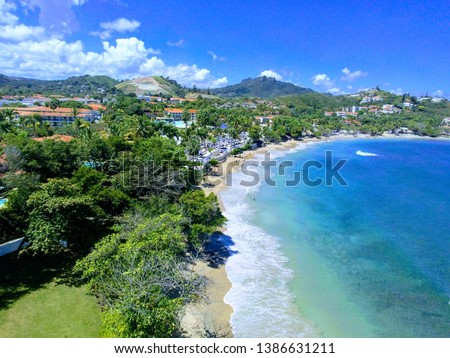 The beautiful beaches of Puerto Plata, Dominican Republic. Royalty-Free Stock Photo #1386631211