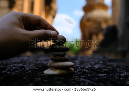 Zen stone, symbol of balance and meditation