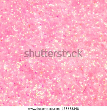 Real pink glitter with soft focus