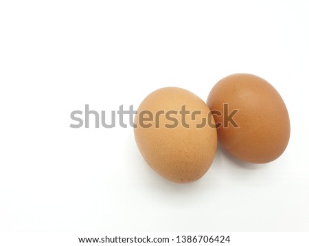 An egg isolated on white background. 