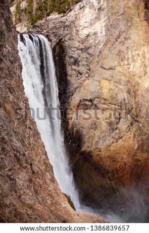 Waterfalls at the Grand Canyon of the Yellowstone in Yellowstone National Park, Wyoming