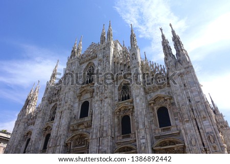 Photo from iconic Duomo Cathedral in the heart of Milan, Lombardy, Italy
