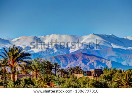 High Atlas Mountains of Morocco Royalty-Free Stock Photo #1386997310