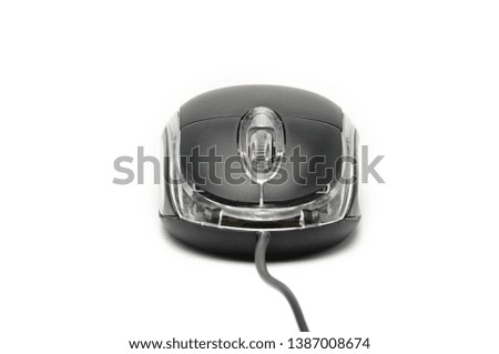 Computer mouse on a white isolated background