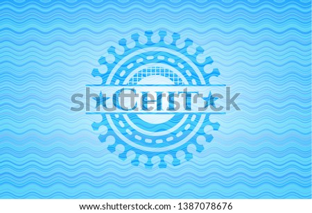 Chit water emblem. Vector Illustration. Detailed.