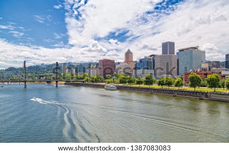 Cityscape of Portland in Oregon