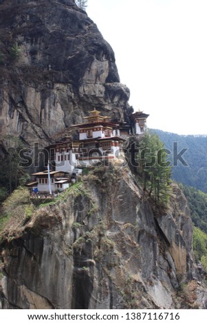 TIGER NEST: This is the Tiger Nest, located in Paro, Bhutan. This picture has been taken during the month of April. One has to hike for around 3 hours to reach here. A perfect example of serenity.