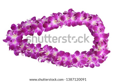 Purple orchid lei always use on Graduation Day Royalty-Free Stock Photo #1387120091
