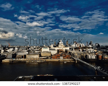 Skyline of London with St. Paul's Cathedral