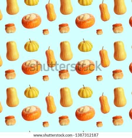 Orange Pumpkins patterned close up