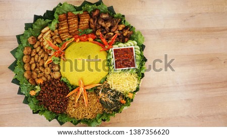  Tumpeng, Traditional Food From Indonesia                               Royalty-Free Stock Photo #1387356620
