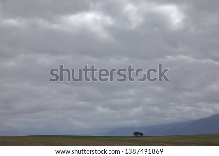 The Overberg is a beautiful part of the South African landscape. This picture was taken between Caledon and Riviersonderend in South Africa on a very cloudy morning