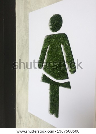 Symbol for women use toilet. It body same a girl wear skirt.