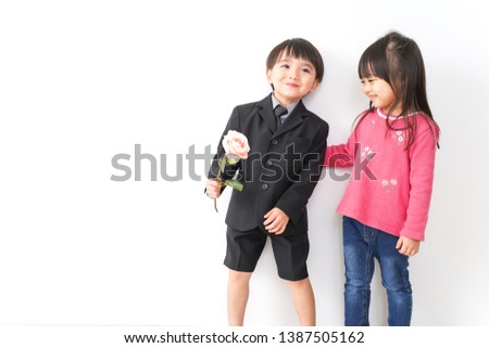 Young couple get along well image