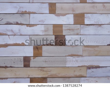 Wood walls painted brown and white