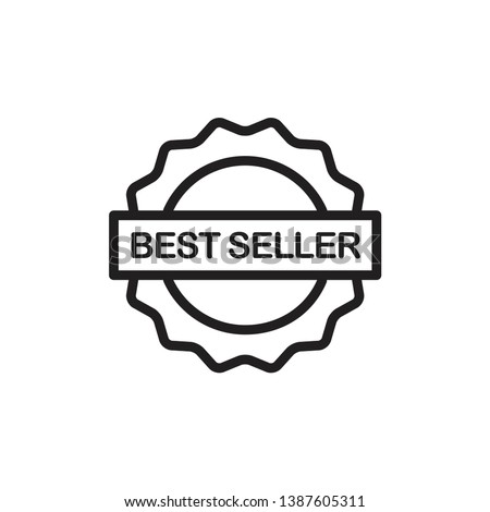 best seller icon vector template