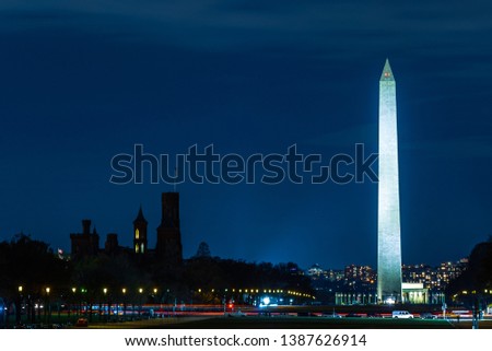 Washington DC Landmark Night View