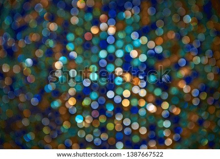 Beautiful psychedelic multicolor overlay bokeh mosaic light pattern