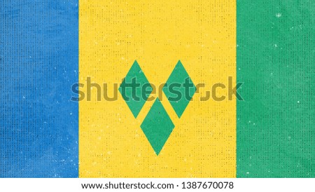 National Flag of Saint Vincent and the Grenadines - Rectangular Shape patriotic symbol 
