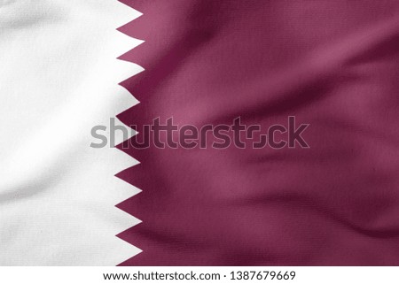 National Flag of Qatar - Rectangular Shape patriotic symbol 