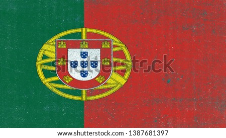 National Flag of Portugal - Rectangular Shape patriotic symbol 