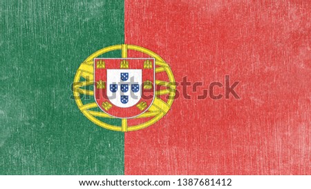National Flag of Portugal - Rectangular Shape patriotic symbol 
