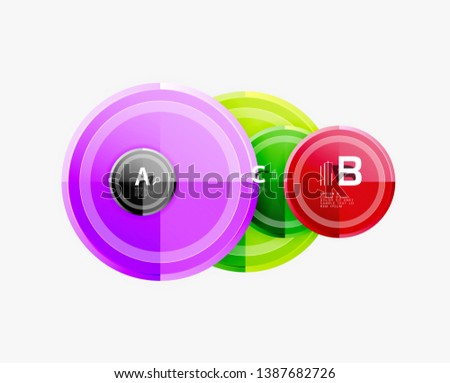 Colorful glossy circles background. Vector