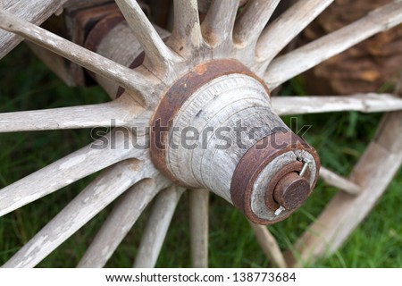 Old Wood Wagon Wheels
